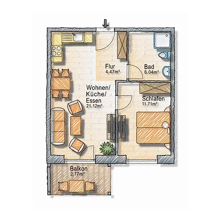 Comfort One Bedroom Apartment Heiligenhafen